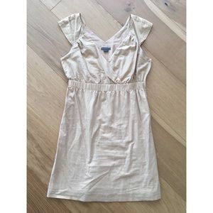 ARMANI EXCHANGE Gold Cinched Waist Dress Size: 4